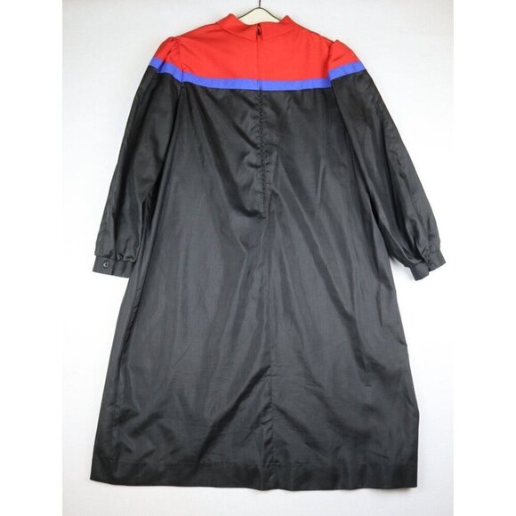 VINTAGE WOMEN'S BLACK & RED SHIFT DRESS - AMY ADAMS - SIZE 20A - Picture 4 of 5